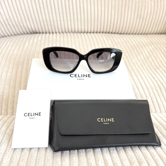 Celine Triomphe 04 Sunglasses in Acetate Black - Picture 1 of 8